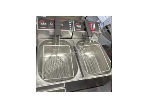 8+8 Litre (16 Lt) Elektrikli Endüstriyel Fritöz