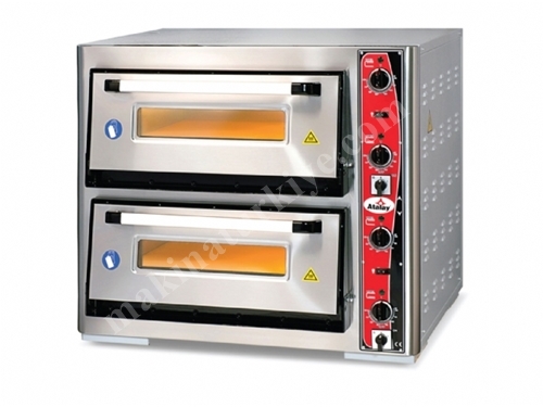 Электрическая печь для пиццы двухярусная 62X62 см