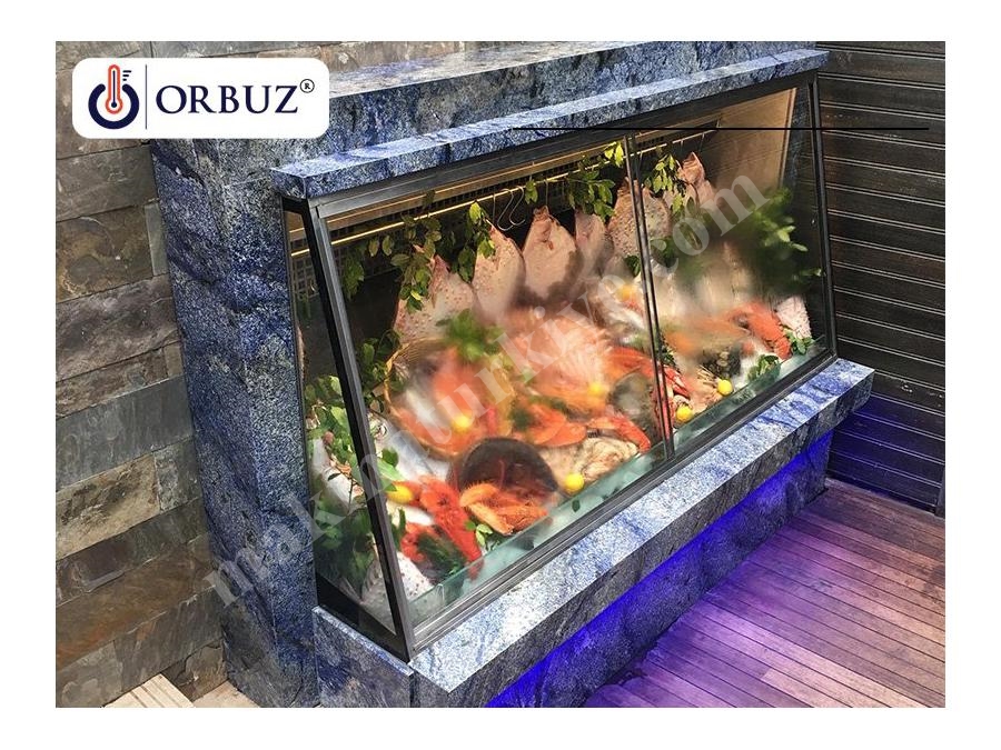 Single-Phase Cooled Mackerel Fish Display Cabinet