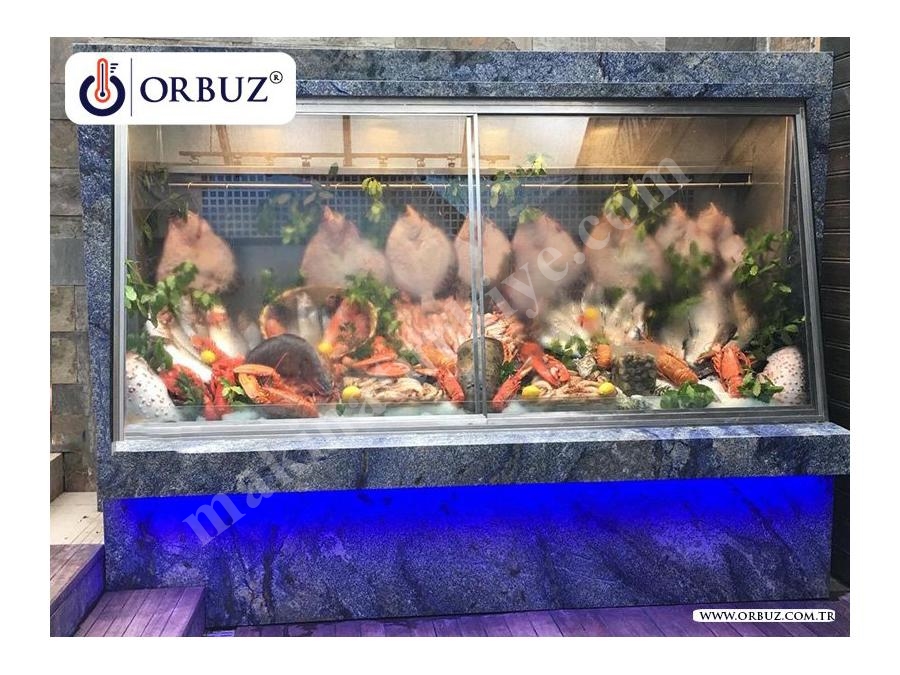 Single-Phase Cooled Mackerel Fish Display Cabinet