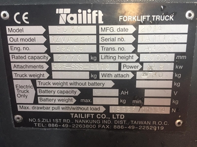 3 Ton 6000 mm 3 Kademeli Asansörlü Dizel Forklift - 3