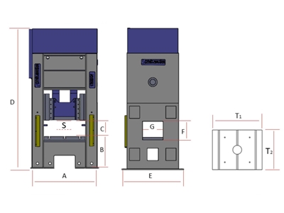 300 Ton (22kW) H Tipi Eksantrik Pres - 1