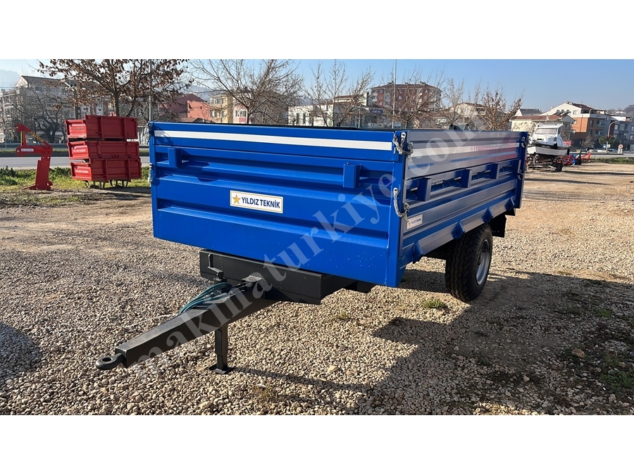 3,5 Ton Tek Dingil Hidrolik Frenli Damperli Römork