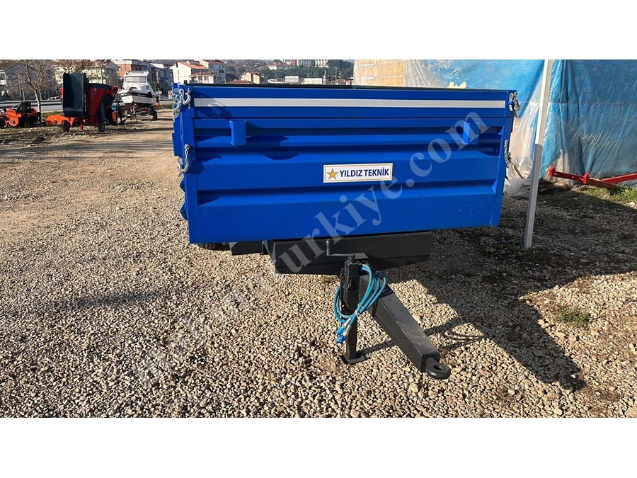 3,5 Ton Tek Dingil Hidrolik Frenli Damperli Römork