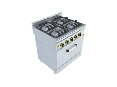 4-Burner 80x70 cm Gas Cooker