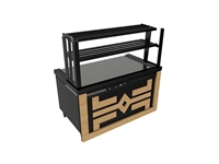 Double-Layer Black Painted Pastry Electric Service Unit - 0