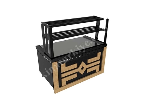 Double-Layer Black Painted Pastry Electric Service Unit