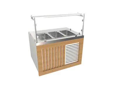 Холодный сервисный стол с раковиной, размер 80х70 см
