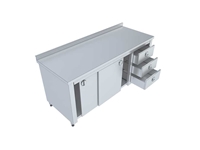 220x60x85 cm Cabinet Block Drawer Bottom Shelf Kitchen Workbench - 0