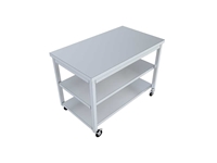 180 cm Mobile Base and Intermediate Shelf Kitchen Workbench - 0