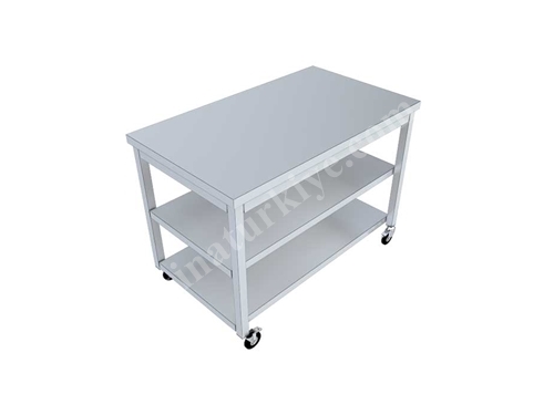 180 cm Mobile Base and Intermediate Shelf Kitchen Workbench