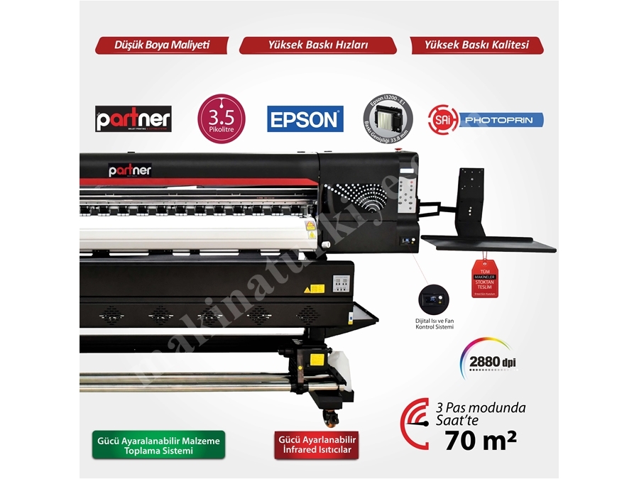 2 Kafa Eko Solvent Baskı Makinası