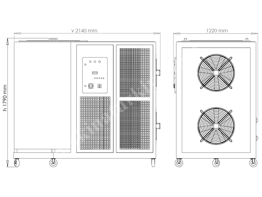 400 Litre / Saat Hijyenik Su Soğutma Makinesi