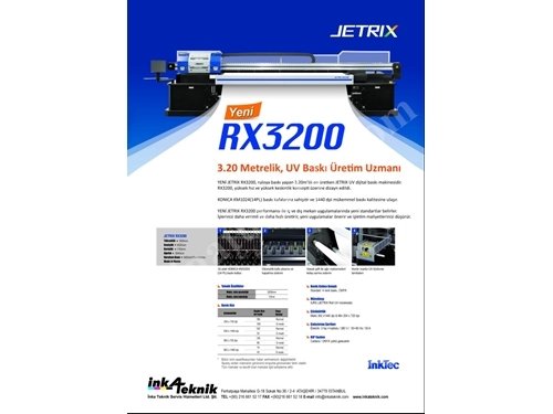 Jetrix Rx 3200 Led Uv Roll-Druckmaschine