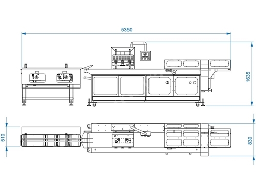 DP-250 RL Inline Feed Fully Automatic Conveyor Reverse Horizontal Packaging Machine