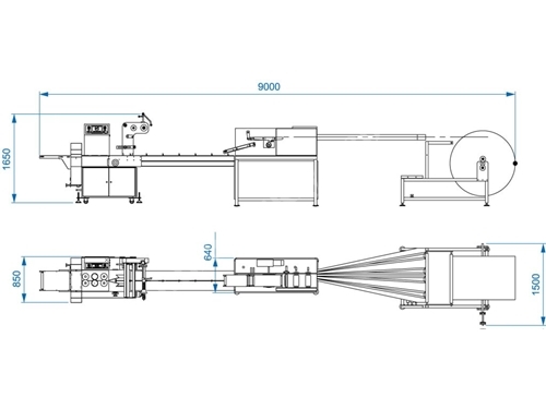 DP-120 T Tek Kullanımlık Kuru Havlu Kesme Ve Flowpack Paketleme Makinası