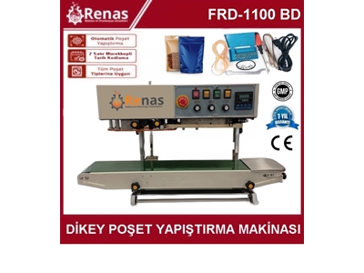 Dikey Boyalı Gövde Tarih Kodlamalı Seri Poşet Ağzı Yapıştırma Makinası