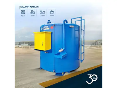 5000 Lt Yerüstü Dikey Yakıt Tankı, Pompa Donanımlı