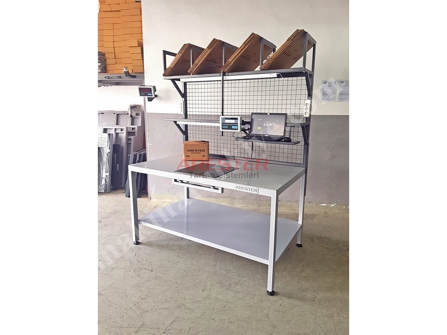 100X170cm Packing Station Paketleme Ve Tasnif Masası