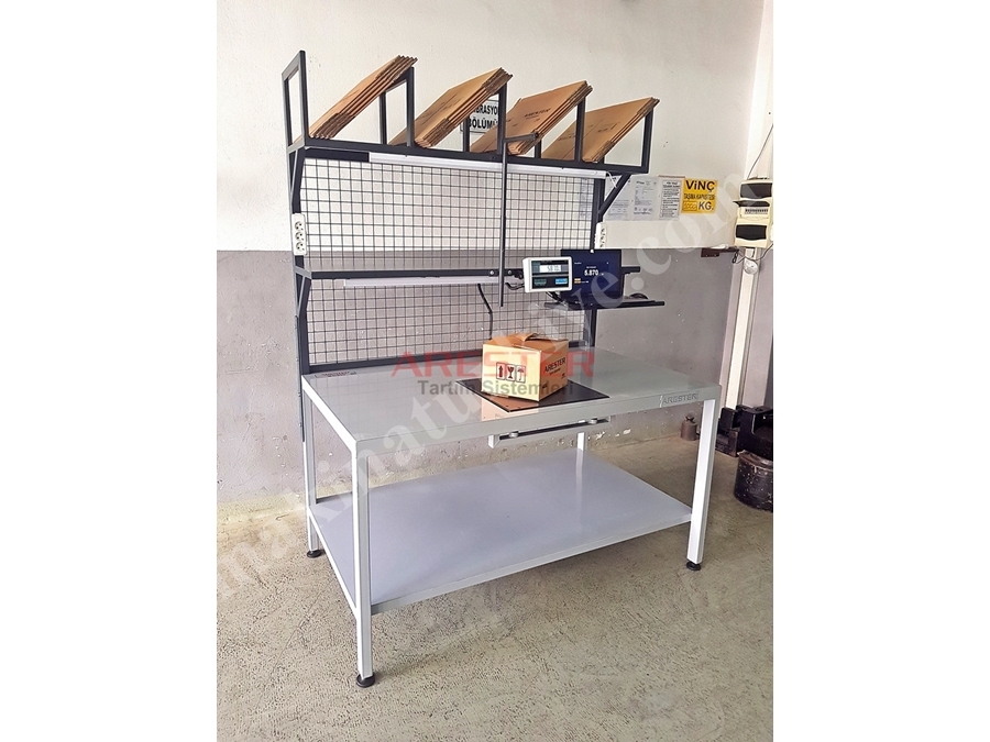 100X170cm Packing Station Paketleme Ve Tasnif Masası