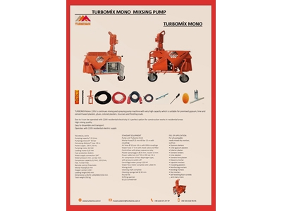 Turbomix 220 Mono Gypsum Machine