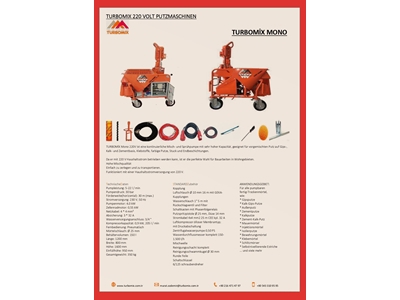 Turbomıx 220 Volt Putzmaschınen
