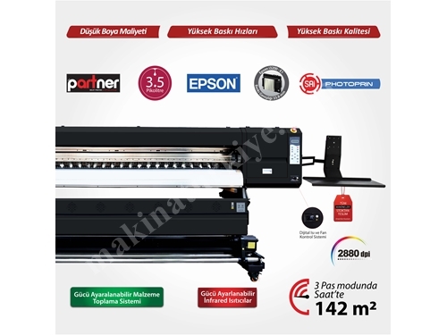4 Kafa Eko Solvent Baskı Makinası