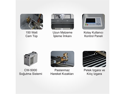 130x90-160x100 Ahşap Lazer Kesim Makinası - 2