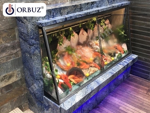 Refrigerated Mackerel Fish Display Cabinet