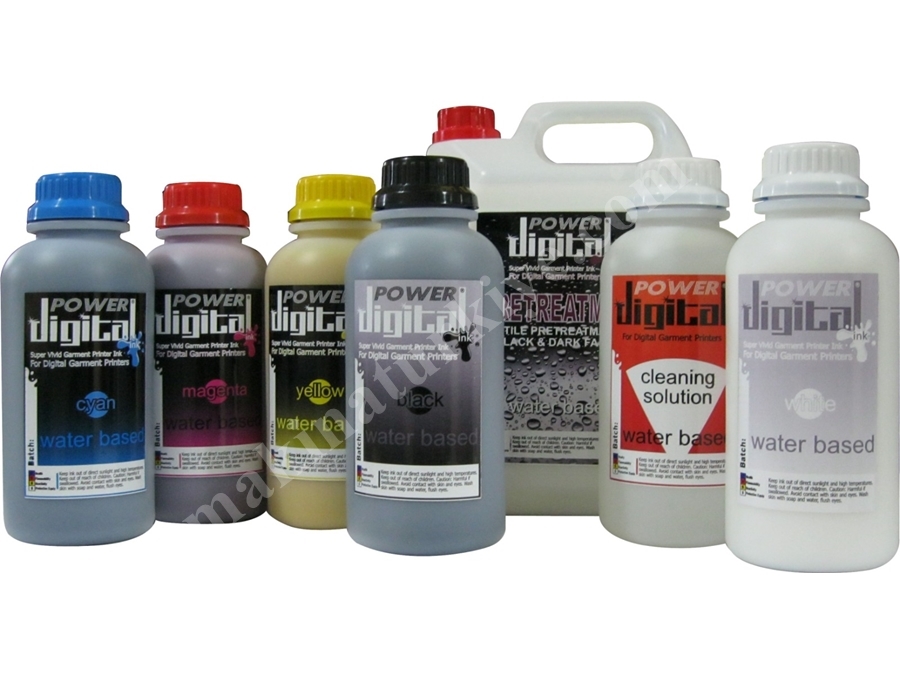 CMYK+W Pigment T-Shirt Baskı Boyası