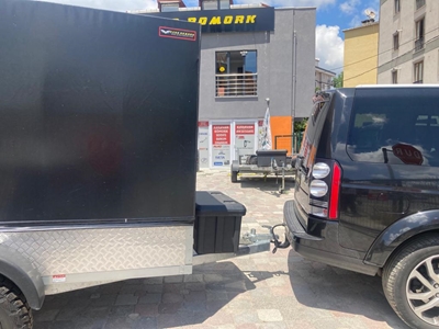 Markisenkabine Lasttransportanhänger mit Zugstange - 1