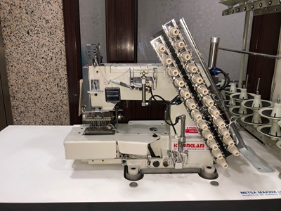 10 İğne Siruba Tipi Otomatik Lastik Şerit Büzgü Makinası - 0