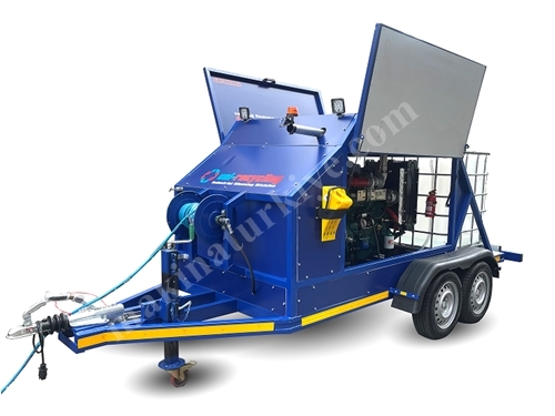 600 Bar Trailer-Mounted Double Coil Hot Cold Mobile High Pressure Water Jet