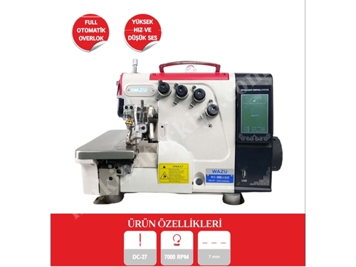 Akıllı Elektrikli 4 İplik Overlok Makinası