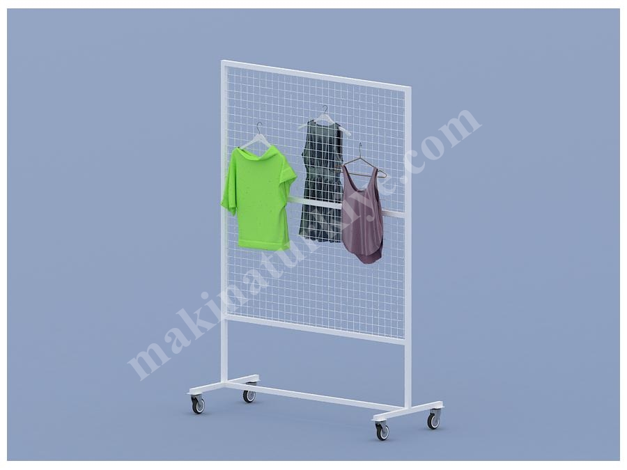 50x150 Cm Tekerlekli Ağır Hizmet Tipi Askılı Taşıma Arabası