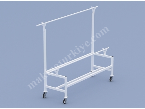 60x180 Cm Tekerlekli Top Kumaş Açma Aparatı