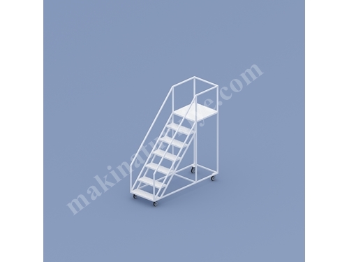 7 Basamaklı Tekerlekli Merdiven