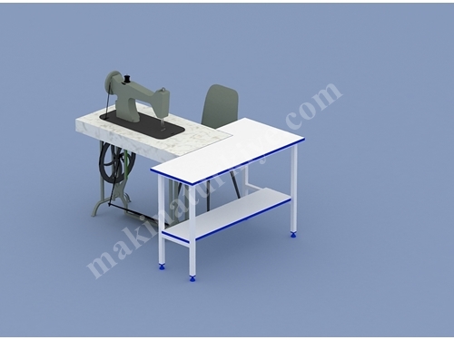 Makine Yanı L Tip Konfeksiton Sehpası