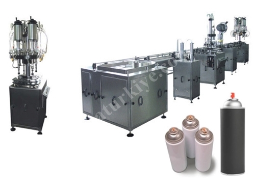 70 Adet / Saat Tam Otomatik Aerosol Dolum Makinası