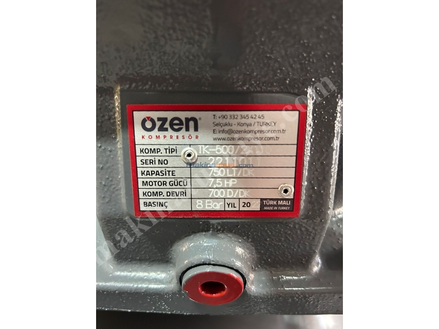 Özen Tk-500/2X110 Pistonlu Kompresör