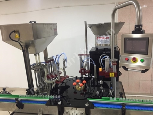 55-60 Pieces / Minute Shampoo Filling and Bottle Capping Machine