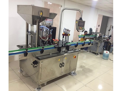 55-60 Adet / Dakika Şampuan Dolum ve Şişe Kapak Kapatma Makinası - 4