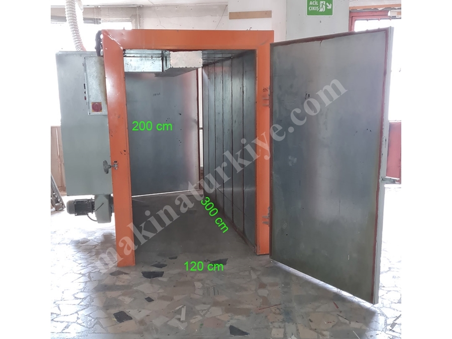 45 kW Elektrikli (300X200x120 Cm) Kutu Tipi Boya Fırını