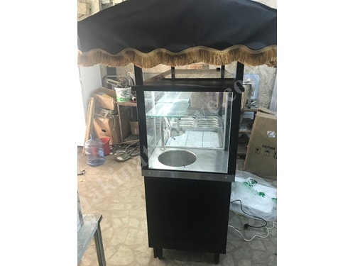 Tented Soup Rice Cart, LED Embossed Stone