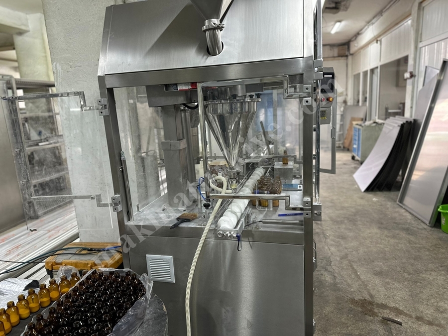 Toz Dolum Ve Şişe Kapak Kapatma Makinası