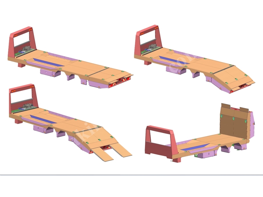 12 Ton Platformlu Lowbed Araç Kurtarma Oto Çekici