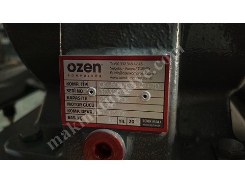 Özen Çk-500/2X110 Pistonlu Kompresör
