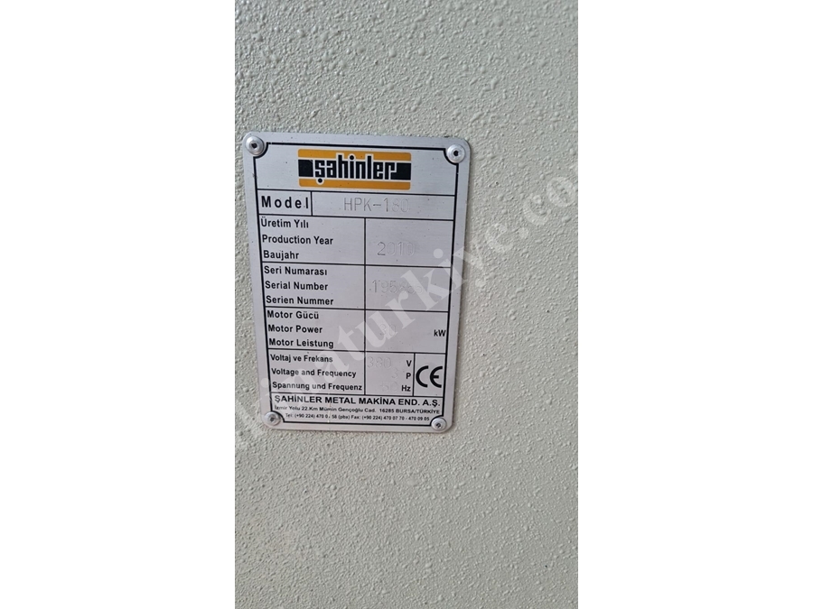 Şahinler Hpk 180 Hidrolik Profil Ükme Makinesi