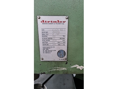 Dirinler 150 Ton Hava Kavramalı Eksantrik Pres - 6