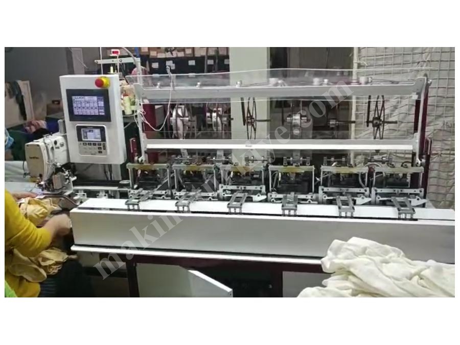 Tam Otomatik 6 Etiket Katlamalı Dikiş Ve Etiketleme Makinası